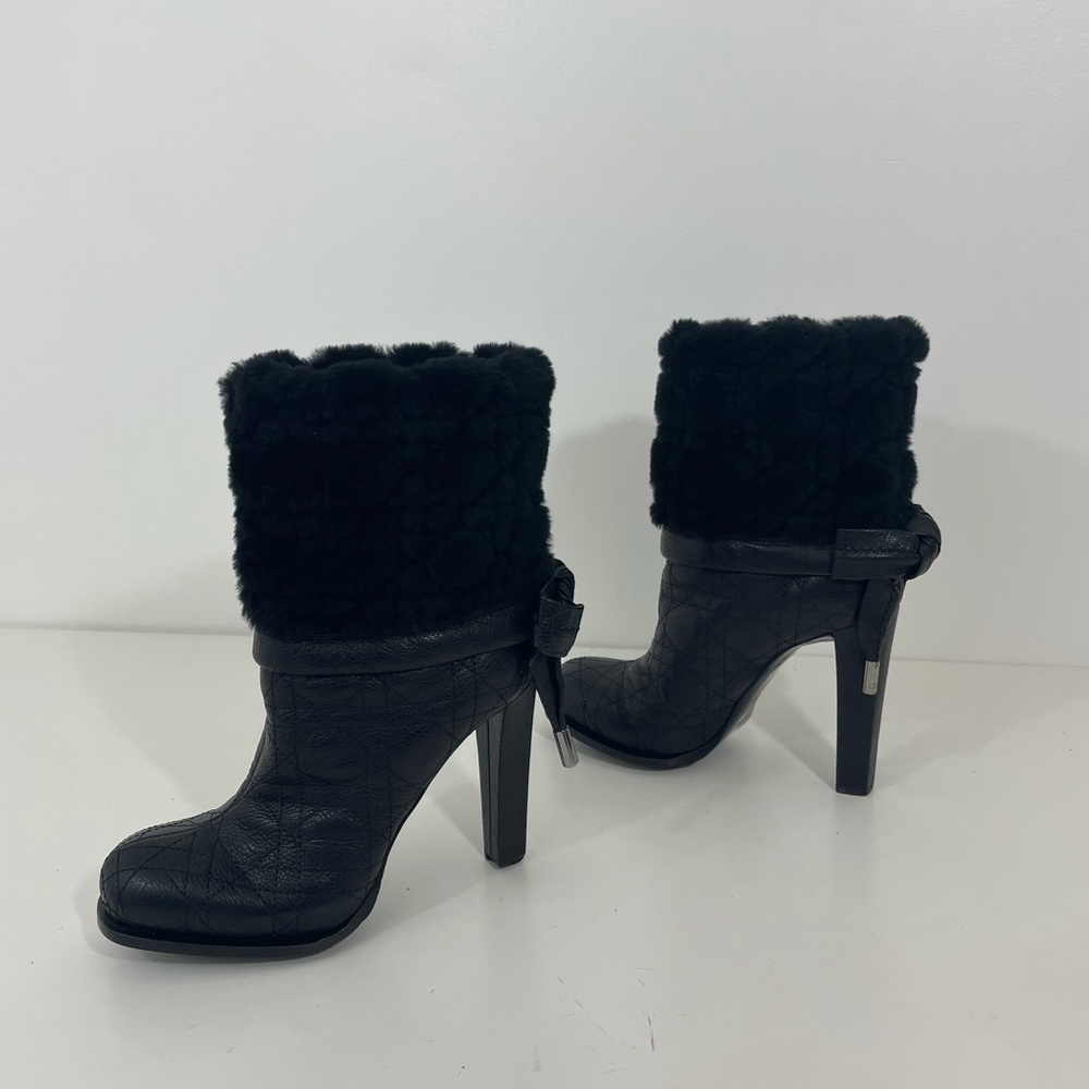Dior Leather Snow Boots In Black - Picture 11 of 14